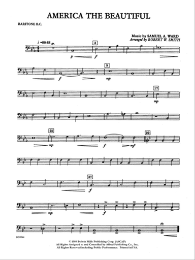 America the Beautiful: Baritone B.C.
