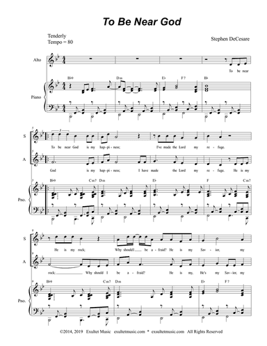 To Be Near God (Duet for Soprano and Alto Solo)