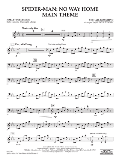 Spider-Man: No Way Home Main Theme (arr. Vinson) - Mallet Percussion