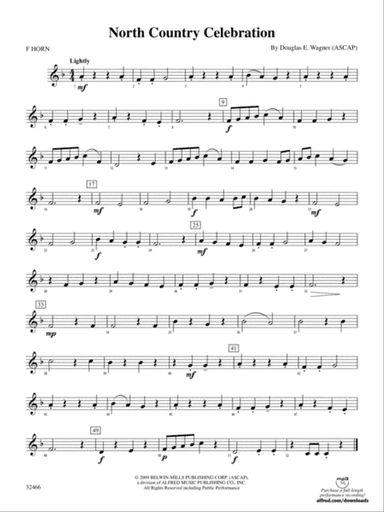 North Country Celebration: 1st F Horn