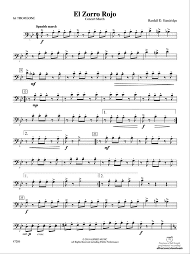 El Zorro Rojo: 1st Trombone