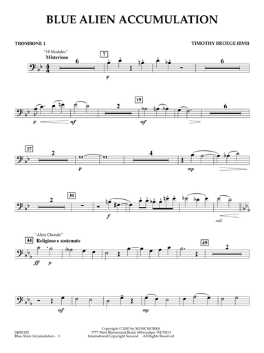 Blue Alien Accumulation - Trombone 1