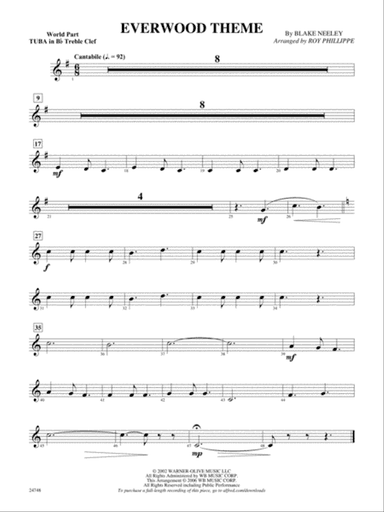Everwood Theme: (wp) B-flat Tuba T.C.