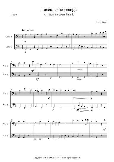 Lascia Ch'io Pianga Easy Version