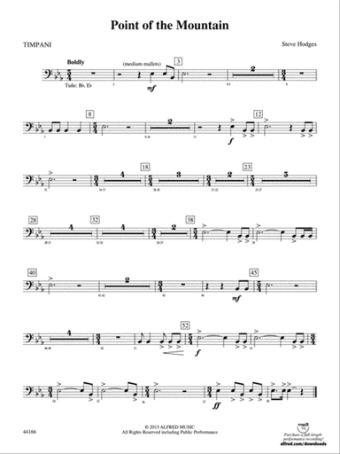 Point of the Mountain: Timpani