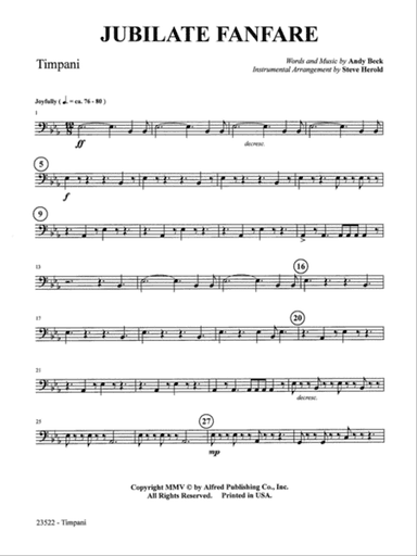 Jubilate Fanfare: Timpani