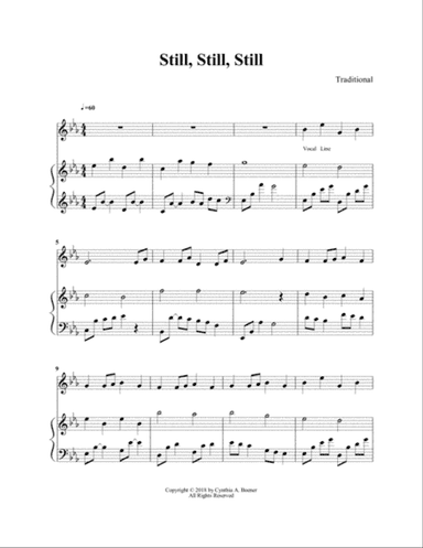Still, Still, Still arranged for harp and flute