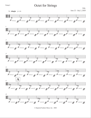 Octet for Strings (2020) viola I part