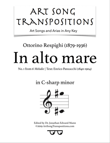 RESPIGHI: In alto mare (transposed to C-sharp minor)