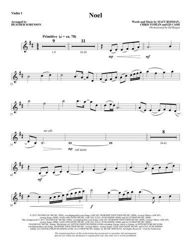 Noel (feat. Lauren Daigle) (arr. Heather Sorenson) - Violin 1