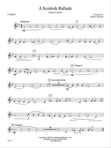 A Scottish Ballade: 1st F Horn