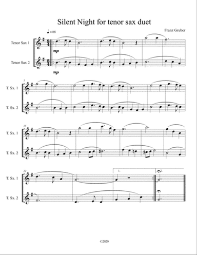 Silent Night (tenor sax duet)