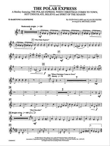 The Polar Express, Selections from: E-flat Baritone Saxophone