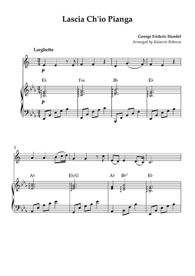 Lascia Ch'io Pianga (Let Me Weep)