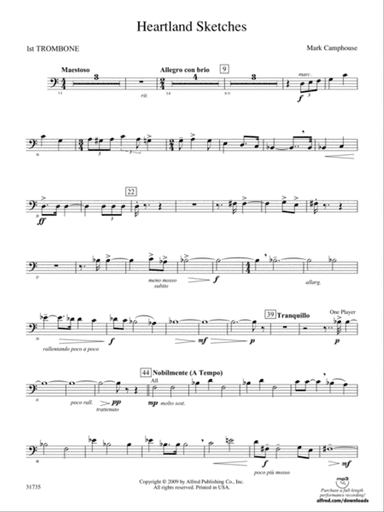 Heartland Sketches: 1st Trombone