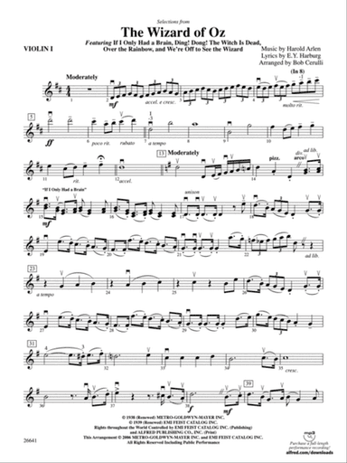 The Wizard of Oz: 1st Violin