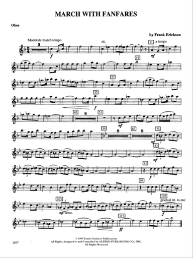 March with Fanfares: Oboe