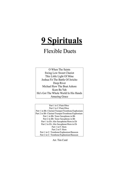 9 Spirituals, Flexible Duets