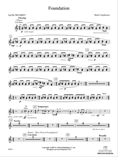 Foundation: 2nd B-flat Trumpet