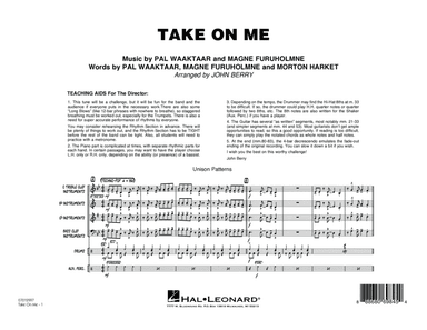 Take on Me - Conductor Score (Full Score)