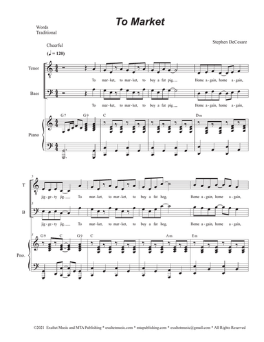 To Market (Duet for Tenor and Bass solo)