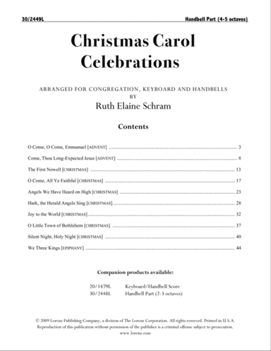 Christmas Carol Celebrations - Reproducible Handbell Part (4-5 octaves) - Digita