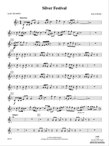 Silver Festival: 1st B-flat Trumpet