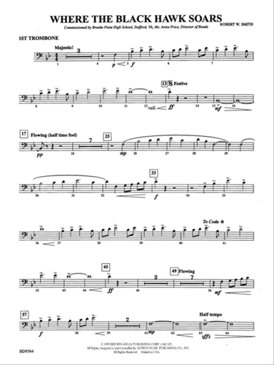 Where the Black Hawk Soars: 1st Trombone