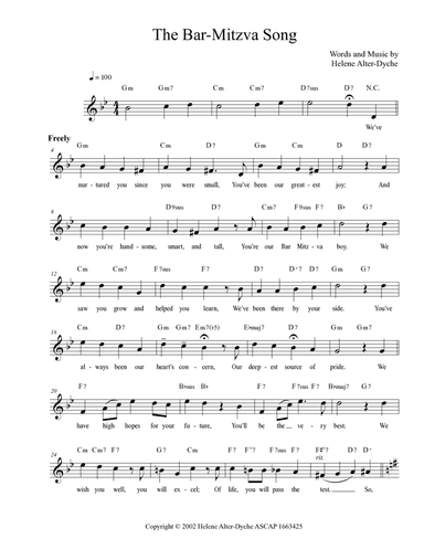THE BAR-MITZVA SONG