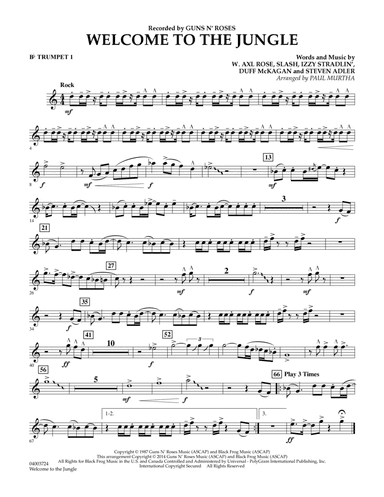 Welcome to the Jungle - Bb Trumpet 1