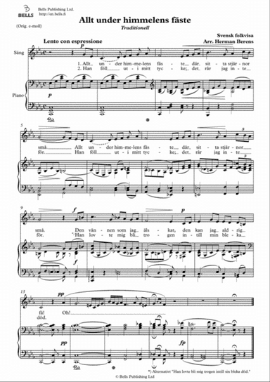 Allt under himmelens faste (C minor)