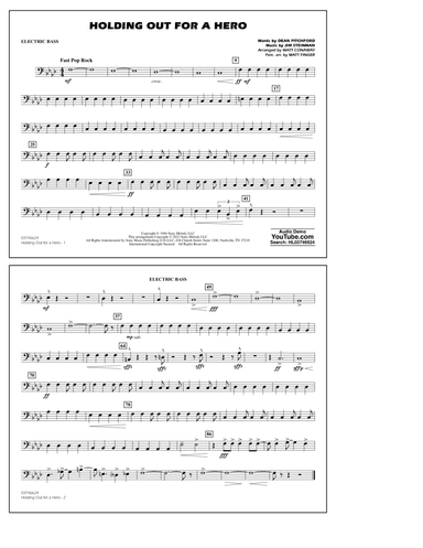 Holding Out For A Hero (arr. Conaway & Finger) - Electric Bass