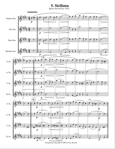 V. Siciliana from Ancient Aries and Dances, Suite No. 1