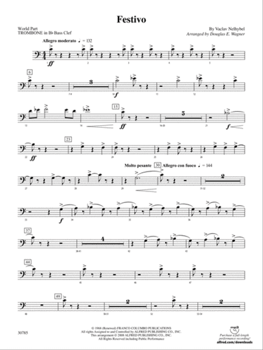 Festivo: (wp) 1st B-flat Trombone B.C.