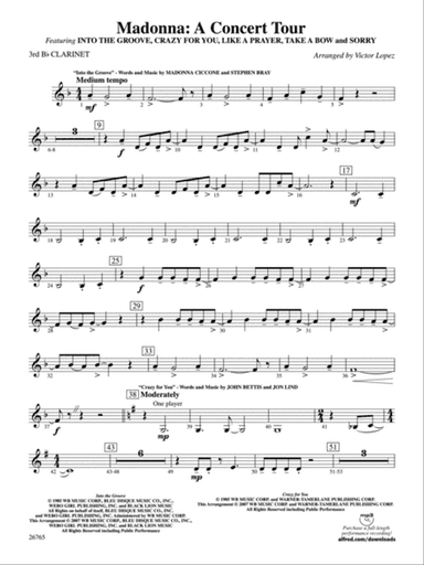 Madonna: A Concert Tour: 3rd B-flat Clarinet
