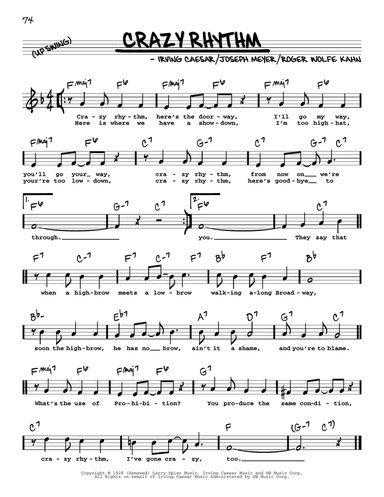 Crazy Rhythm (High Voice)