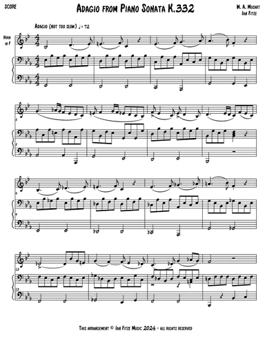 Adagio from Sonata K. 332