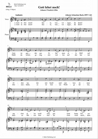 Gott lebet noch!, BWV 461 (D Major)