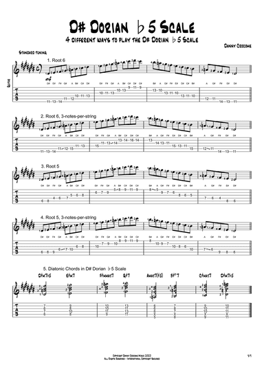 D# Dorian b5 Scale (4 Ways to Play)