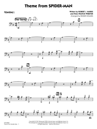 Theme from Spider-Man (arr. Roger Holmes) - Trombone 2