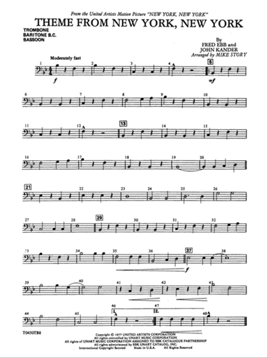 New York, New York, Theme from: 1st Trombone