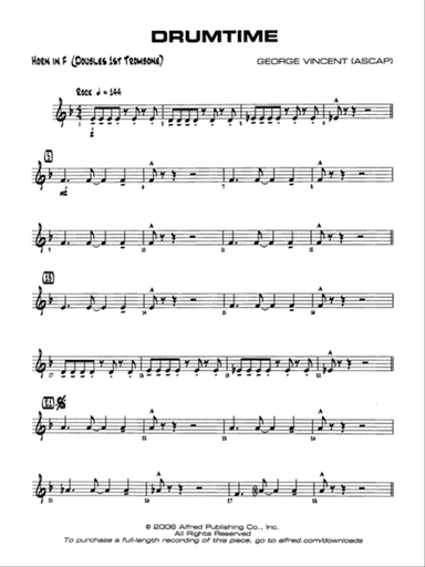 Drumtime: 1st F Horn