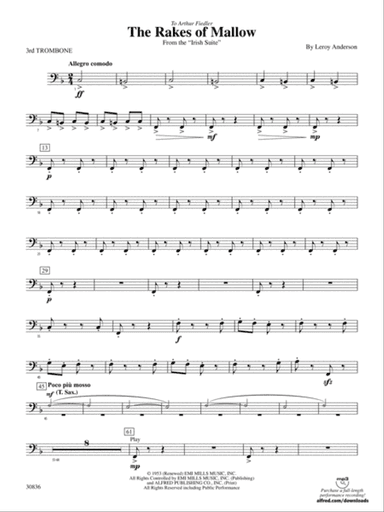The Rakes of Mallow (from the Irish Suite): 3rd Trombone