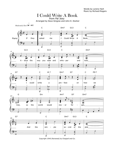 I Could Write A Book