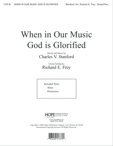When in Our Music God Is Glorified