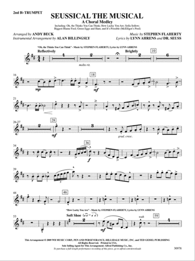 Seussical the Musical: A Choral Medley: 2nd B-flat Trumpet