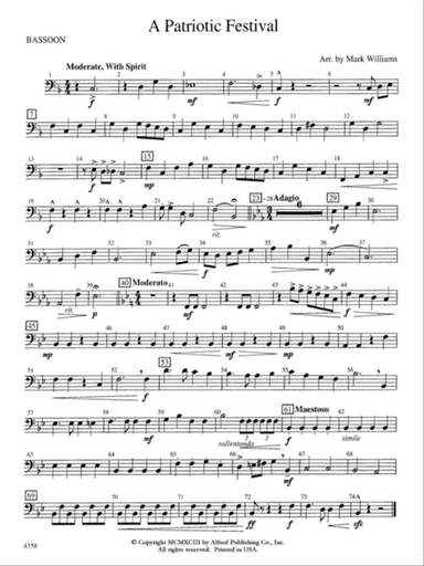 A Patriotic Festival: Bassoon