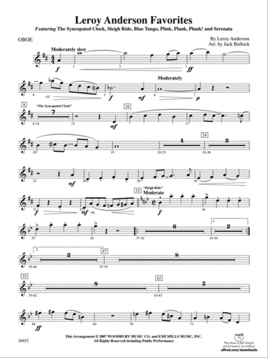 Leroy Anderson Favorites: Oboe