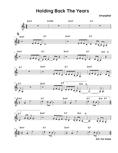 Holding Back The Years