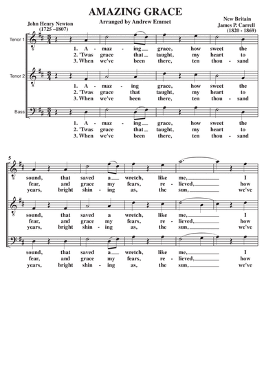 Amazing Grace A Cappella TTB